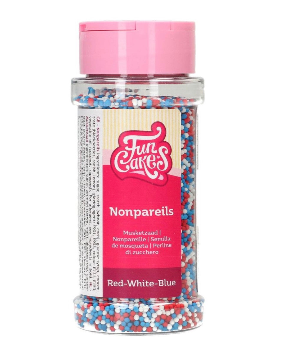 Funcakes Nonpareils rot-weiß-blau 80 g