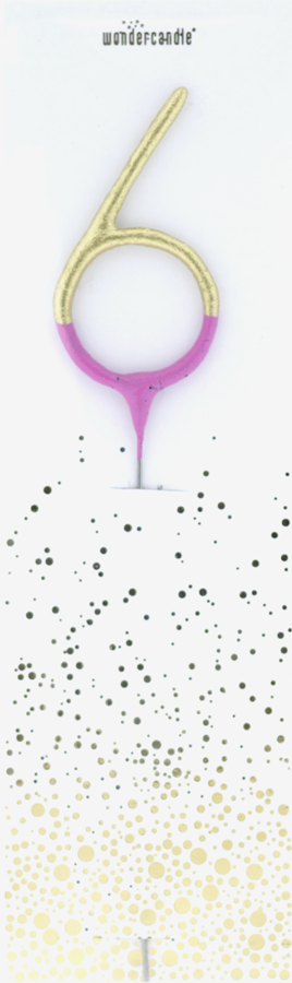 Bicolor 2-farbig gold pink Wondercandle® classic 6