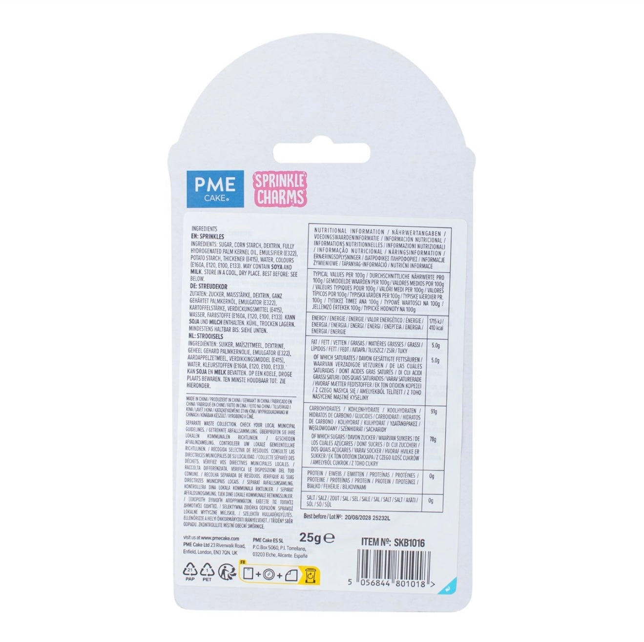 PME Mini Regenbögen Streusel 25 g