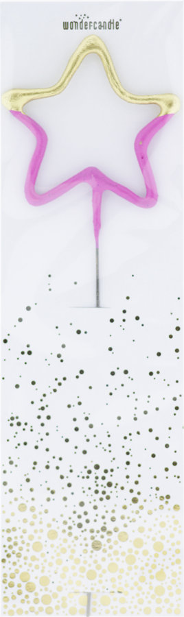 Bicolor 2-farbig gold pink Wondercandle® classic Stern