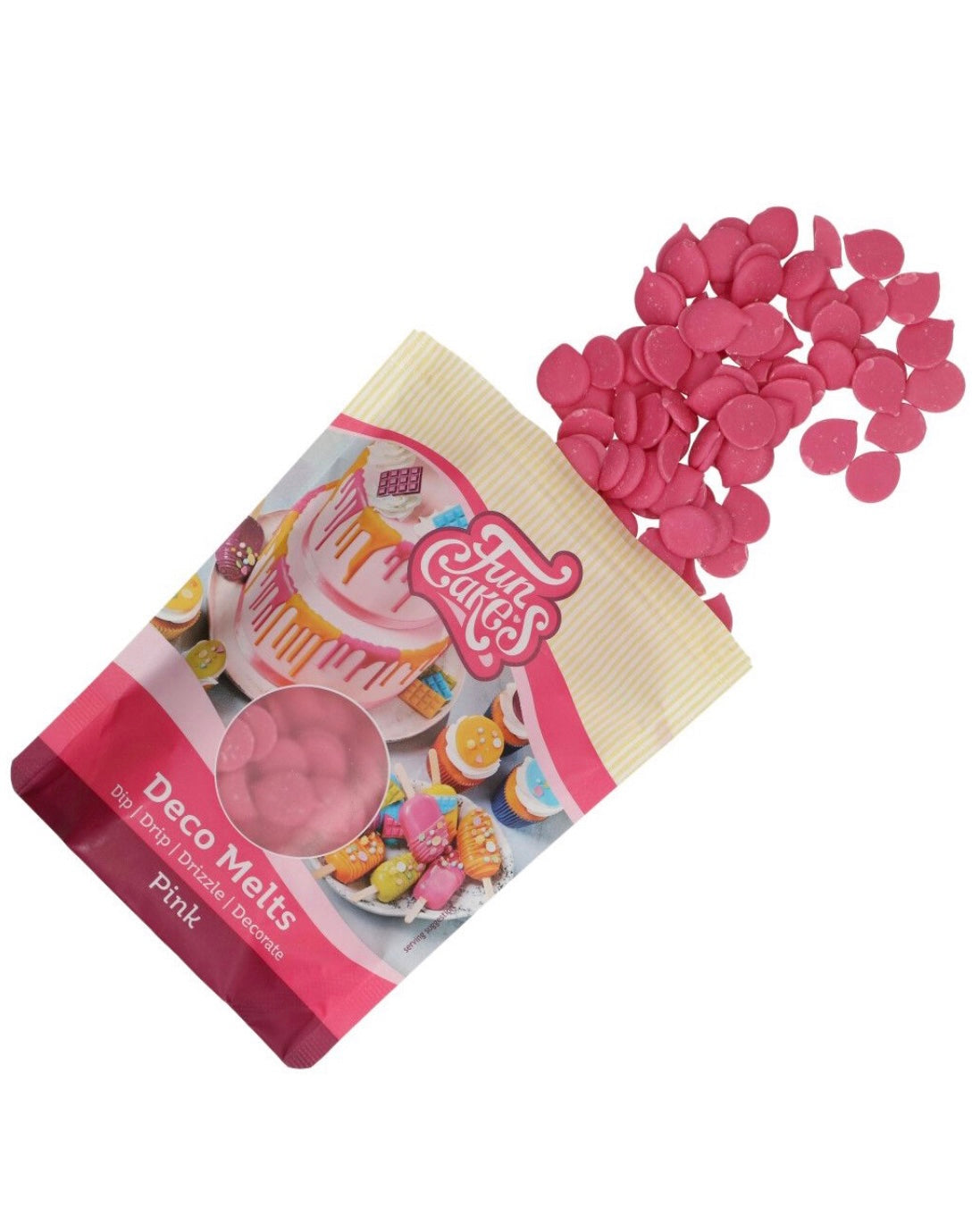 Funcakes Deco Melts pink 250 g