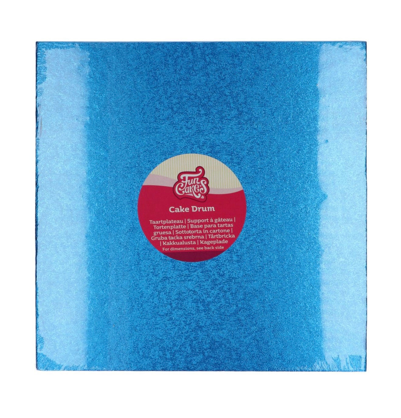 Funcakes Cake Drum blau 30 cm quadratisch