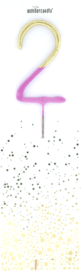 Bicolor 2-farbig gold pink Wondercandle® classic 2