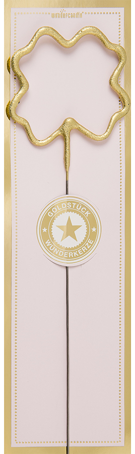 Wondercandle® classic Goldstück Kleeblatt