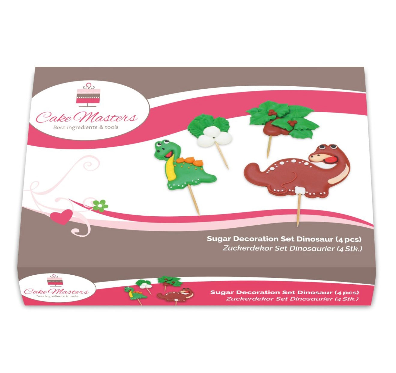 Cake Masters Zuckerdekor Set Dinosaurier 4-teilig