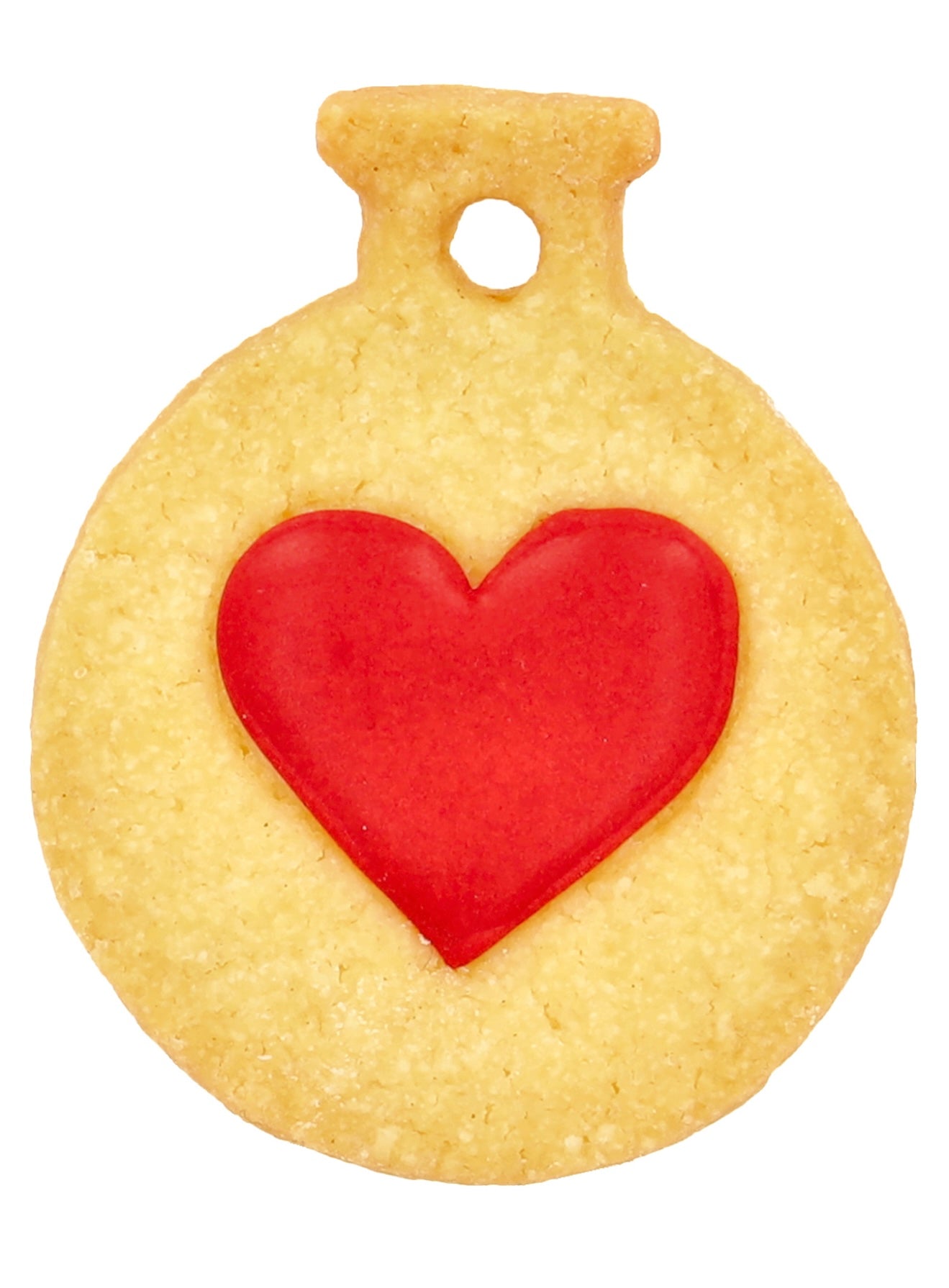 Ausstechform Christbaumkugel mit Herz