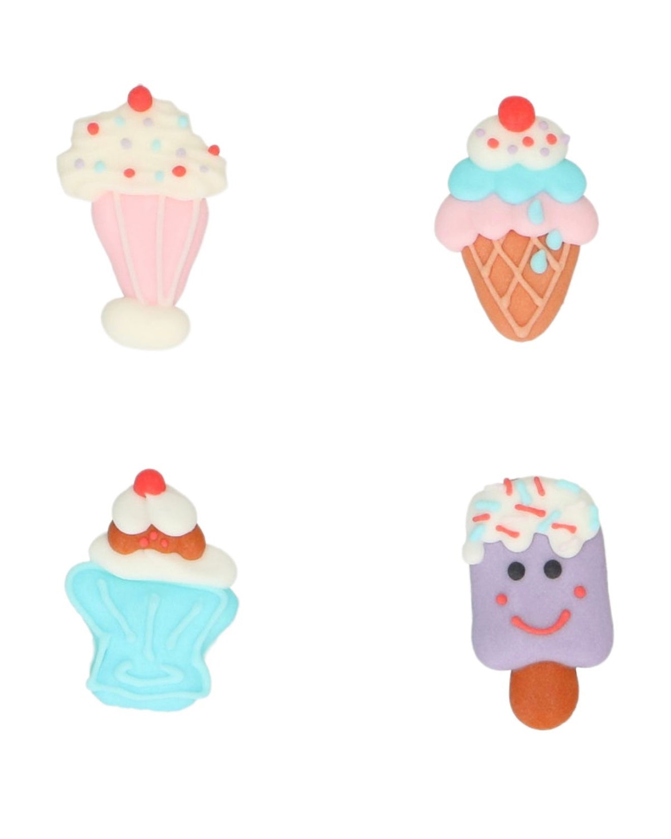 Wilton Zuckerdeko Ice Cream & Milkshake Party 8 Stk