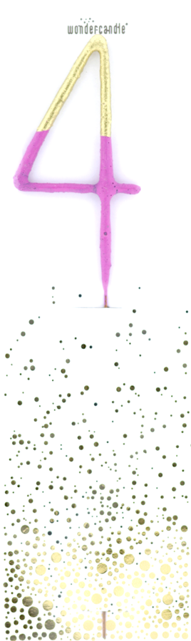 Bicolor 2-farbig gold pink Wondercandle® classic 4