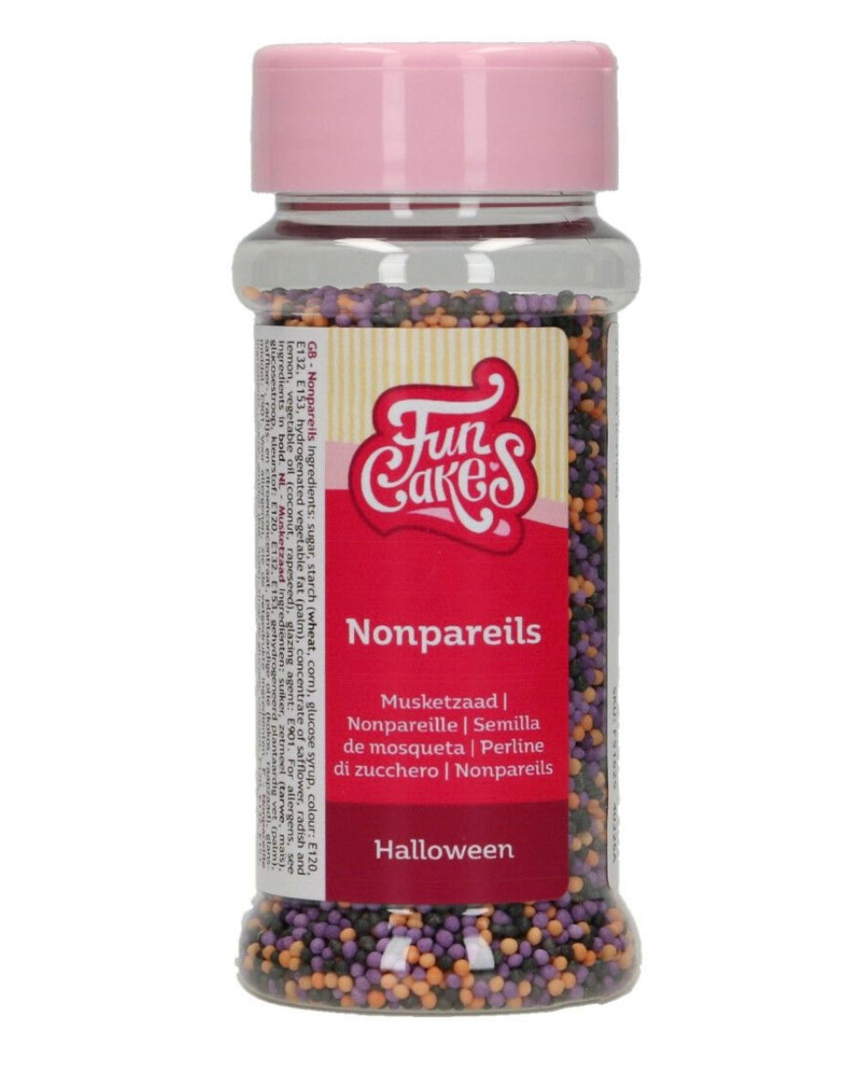 Funcakes Nonpareils schwarz-lila-orange 80 g