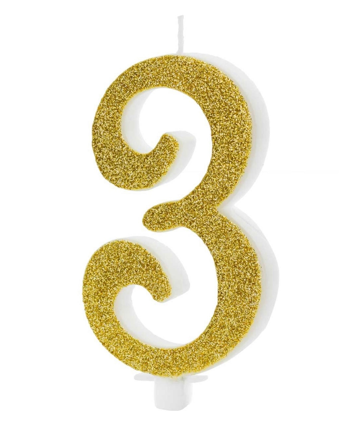 Kerze 3 gold