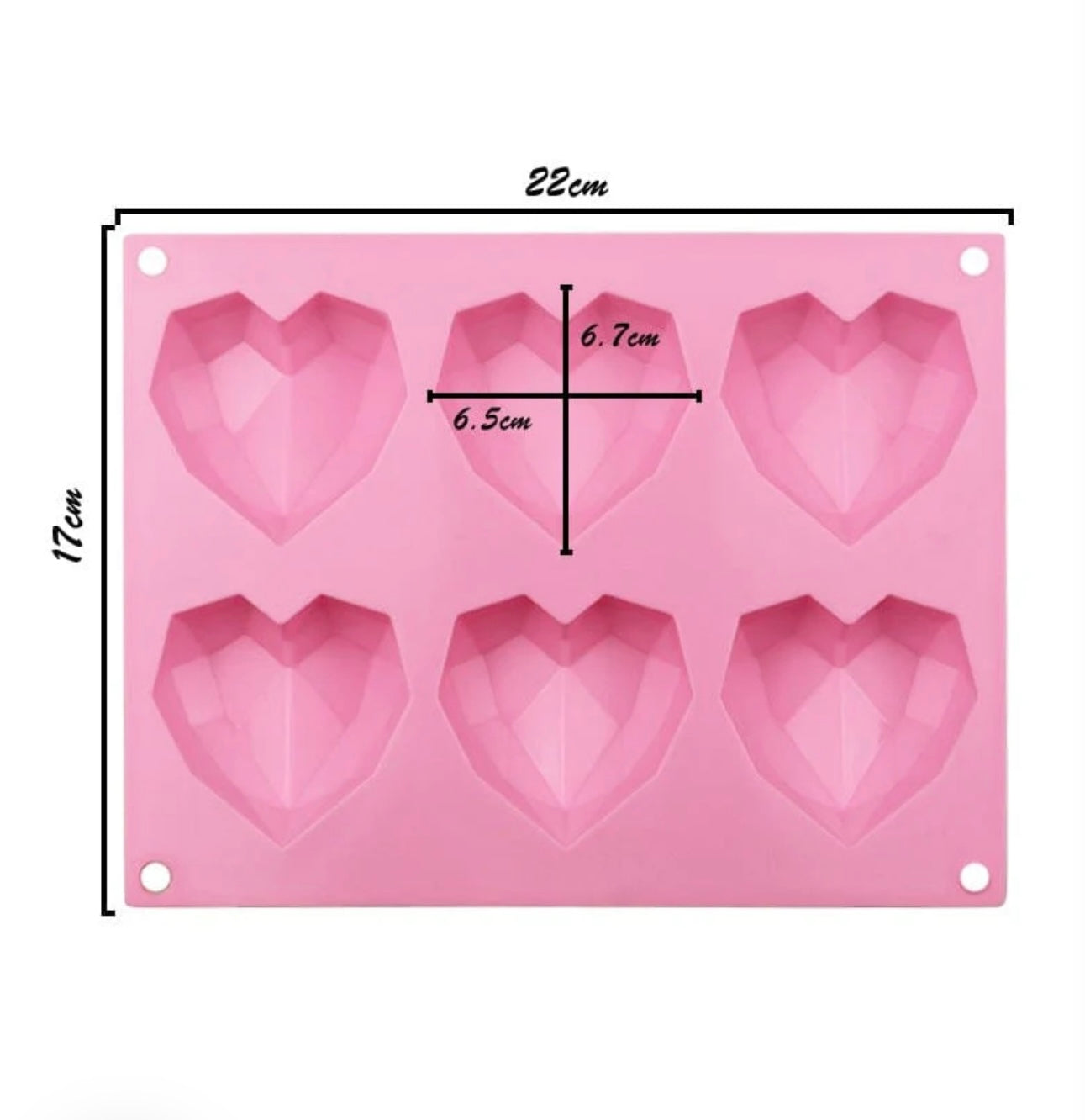 Silikonform Diamant Herzen