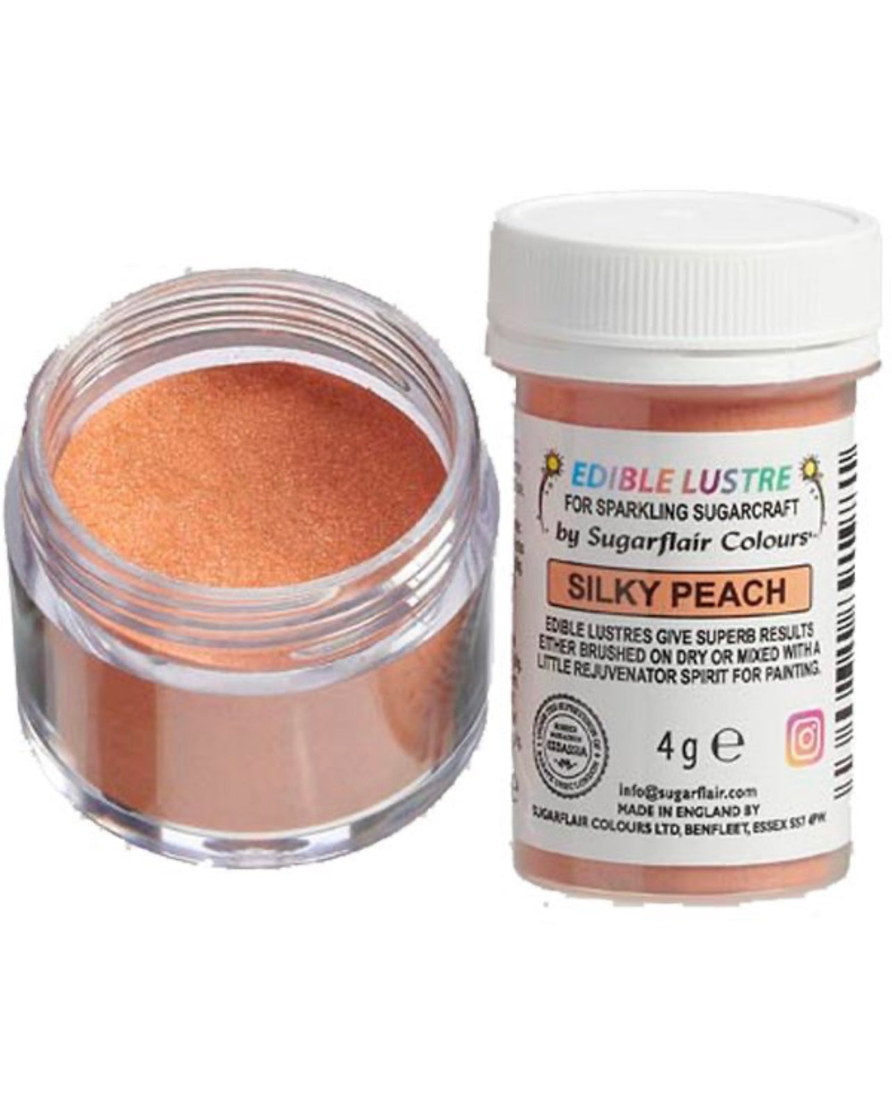 Sugarflair Edible Lustre Silky Peach 4 g