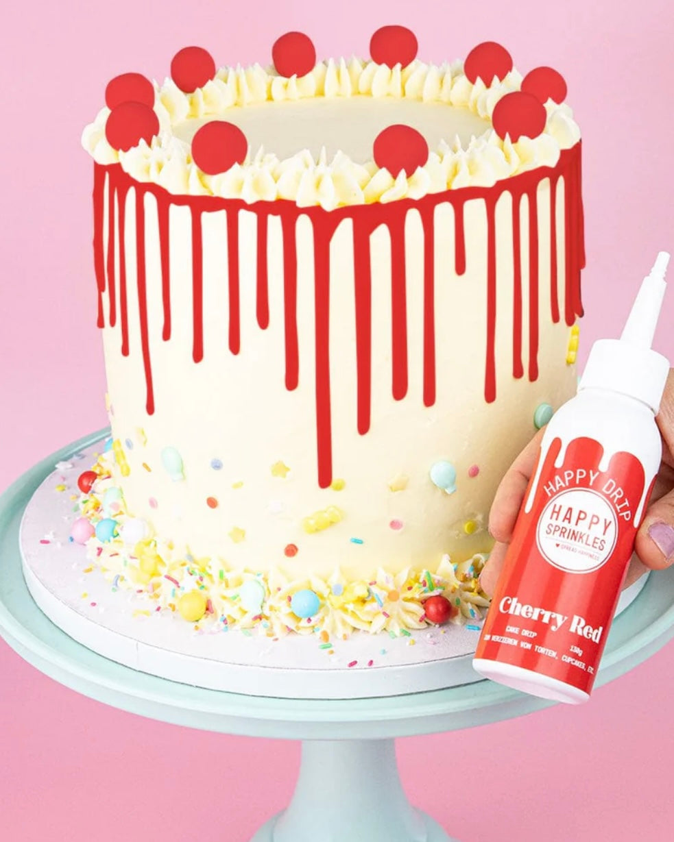 Happy Sprinkles Happy Drip Cherry Red 130 g
