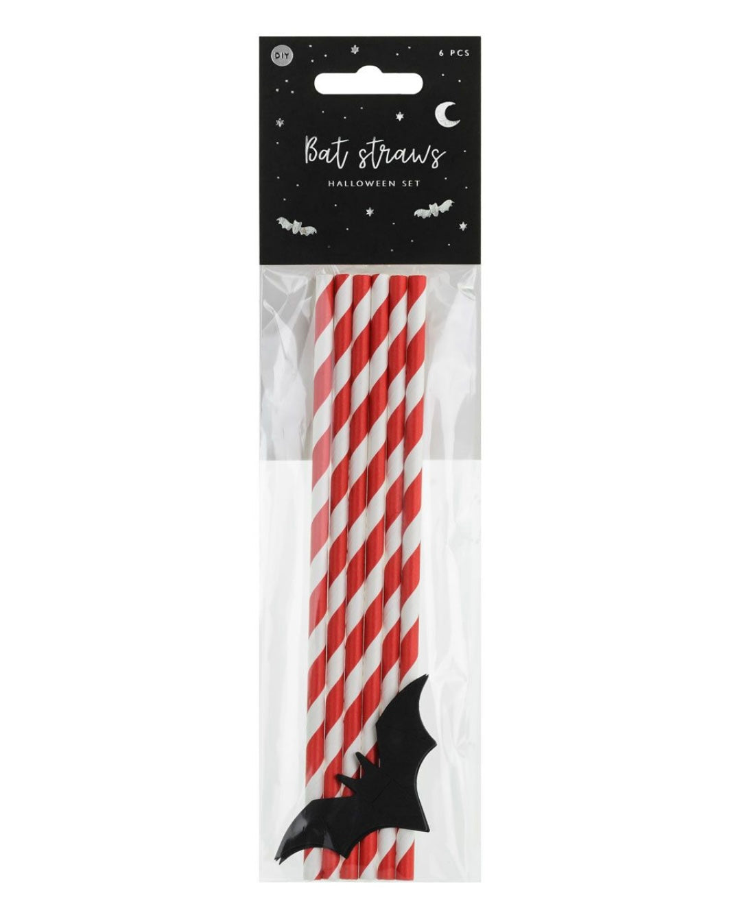 Party Deco Papierstrohhalme Fledermaus