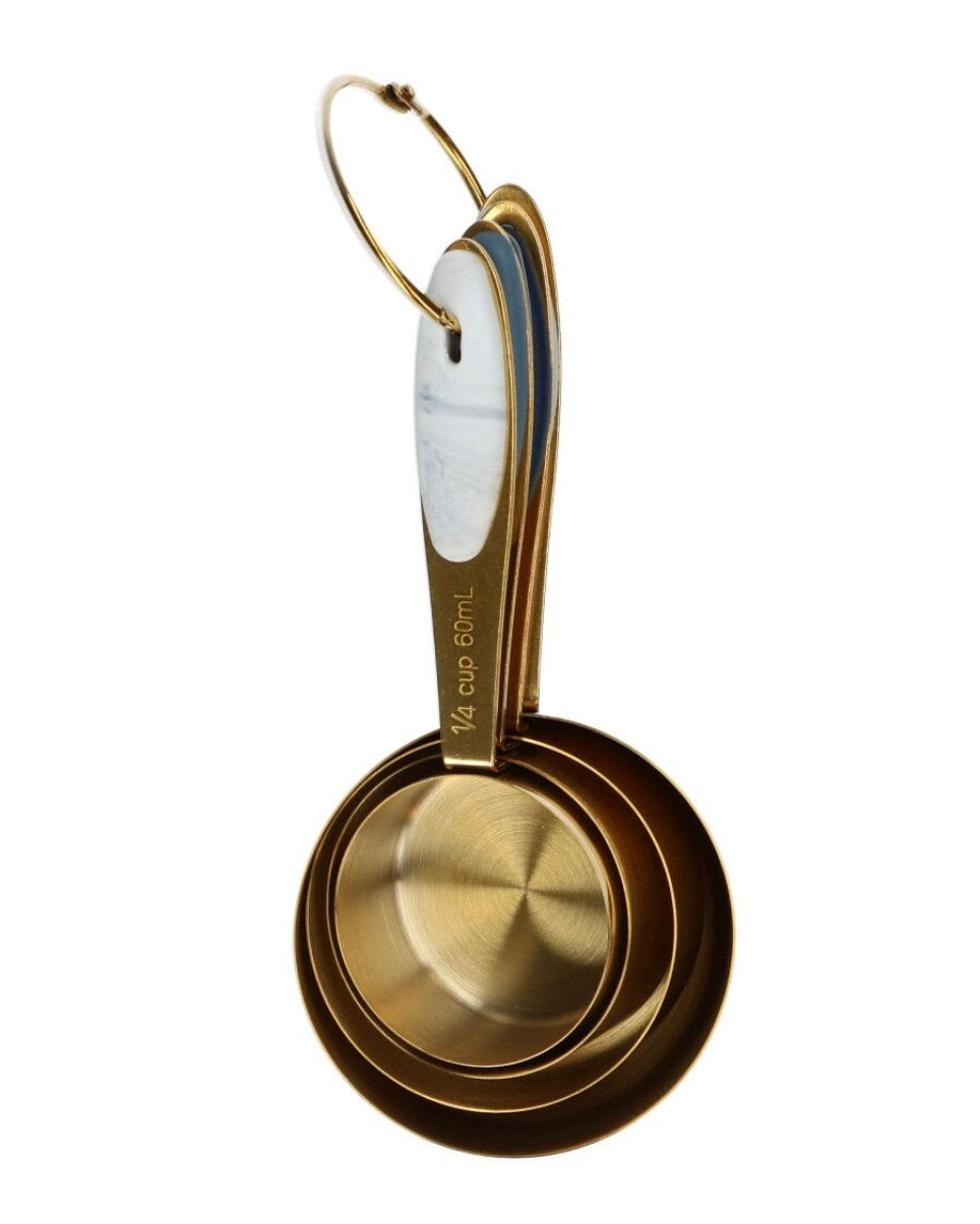 Wilton Metall Messbecher gold 4 Stk