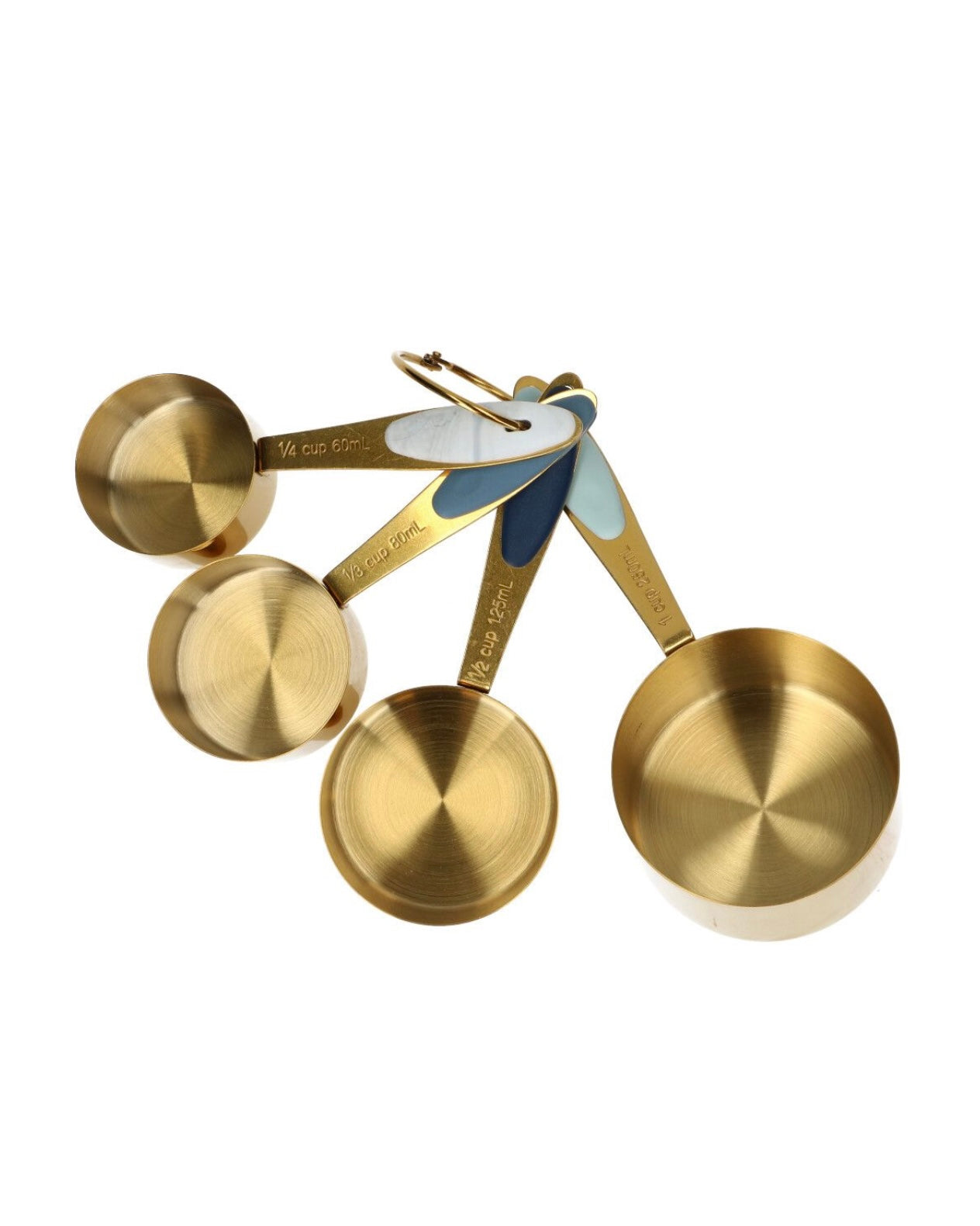 Wilton Metall Messbecher gold 4 Stk