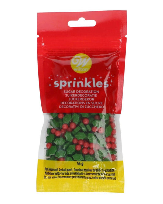 Wilton Holly Leaf 3 D Sprinkle Mix 56 g