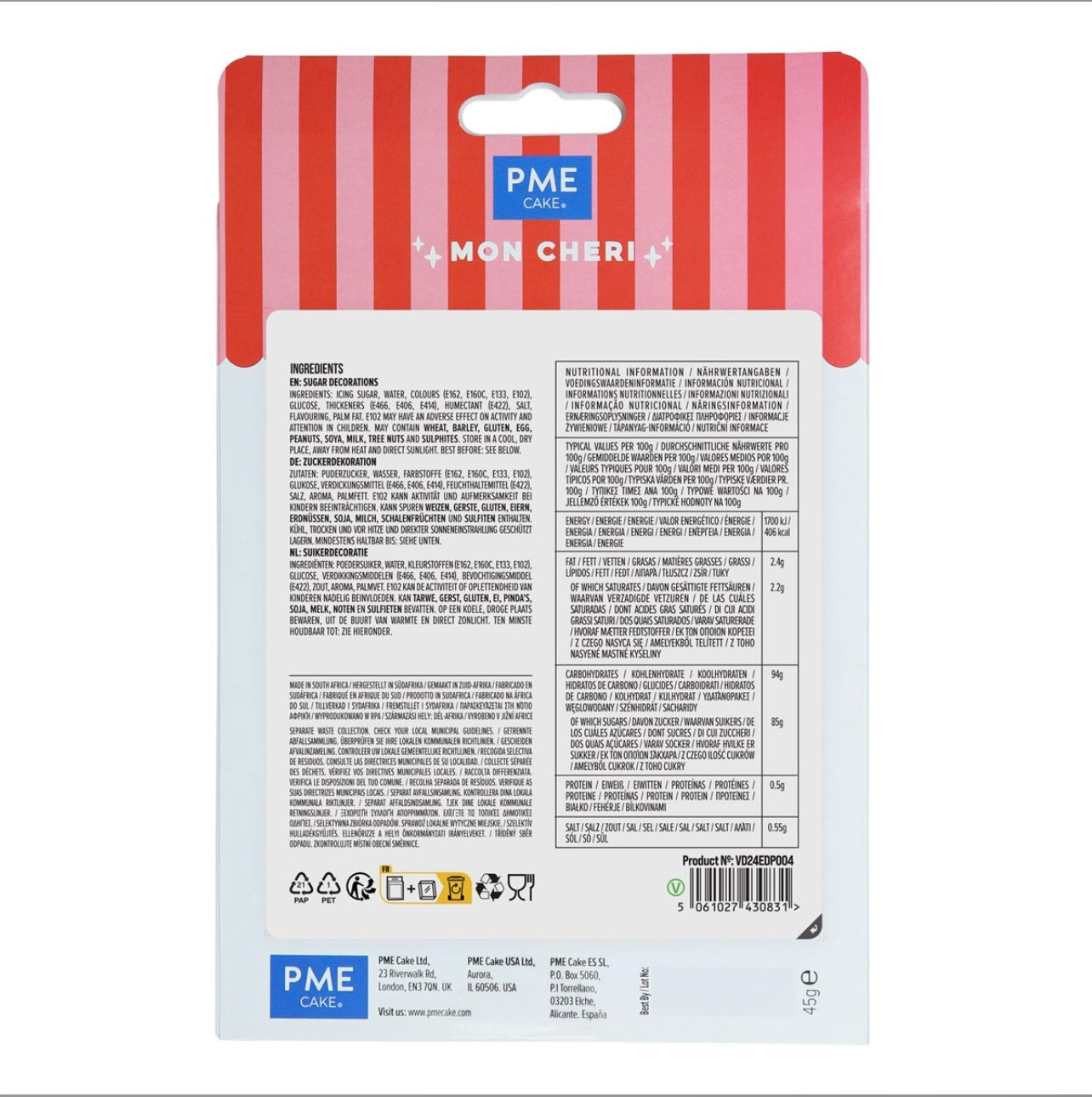 PME Mon Cheri Zuckerdeko 12 Stk