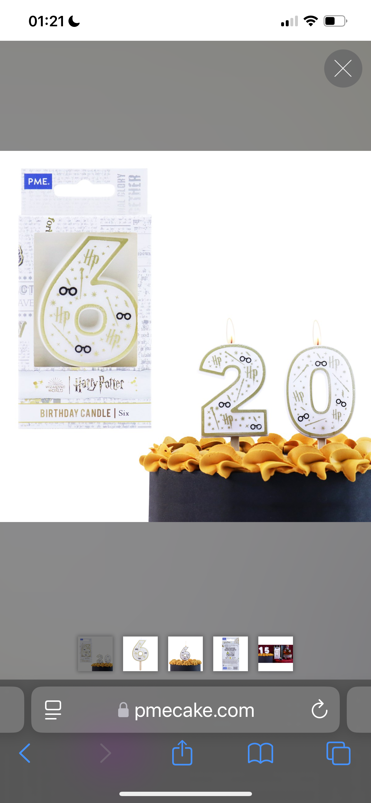 PME Harry Potter Kerze Zahlenkerze 6