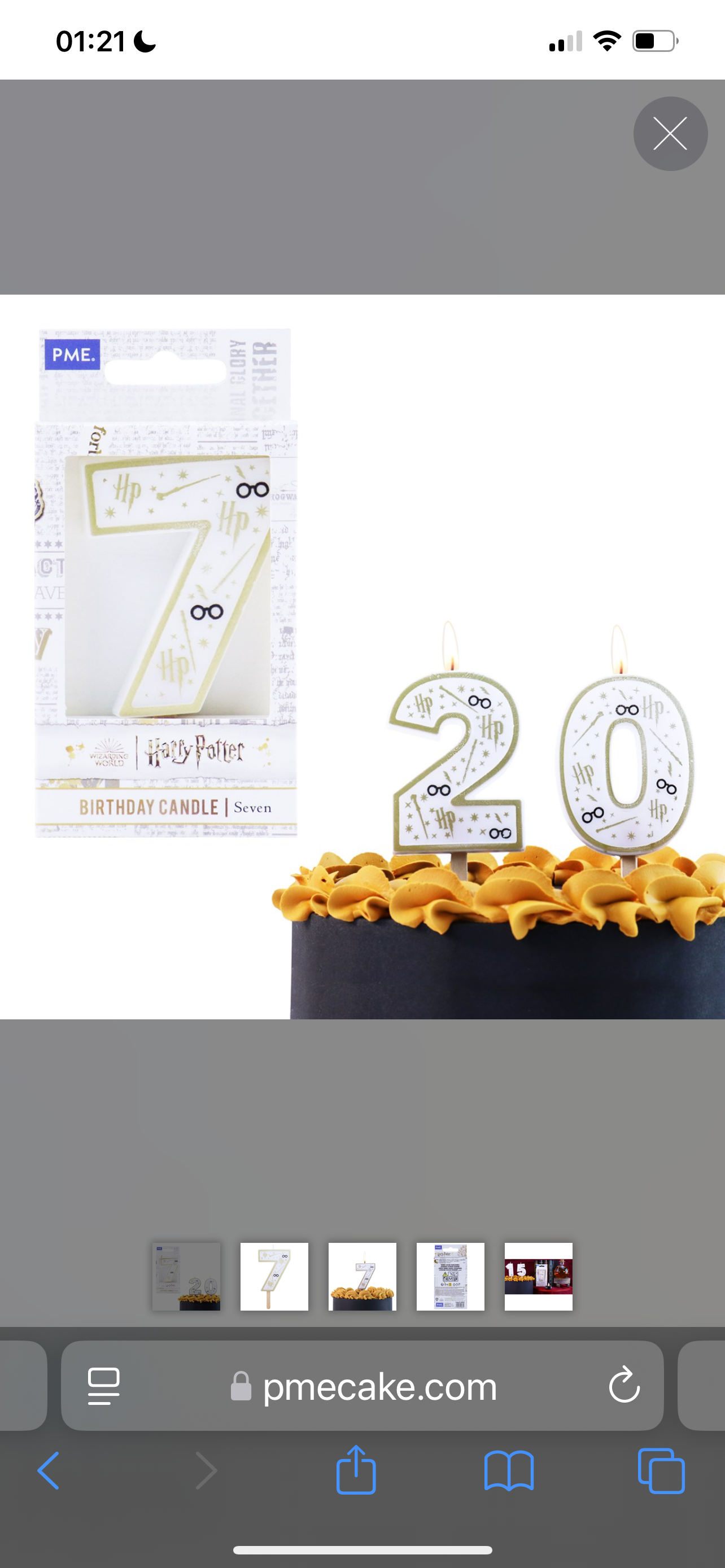 PME Harry Potter Kerze Zahlenkerze 7