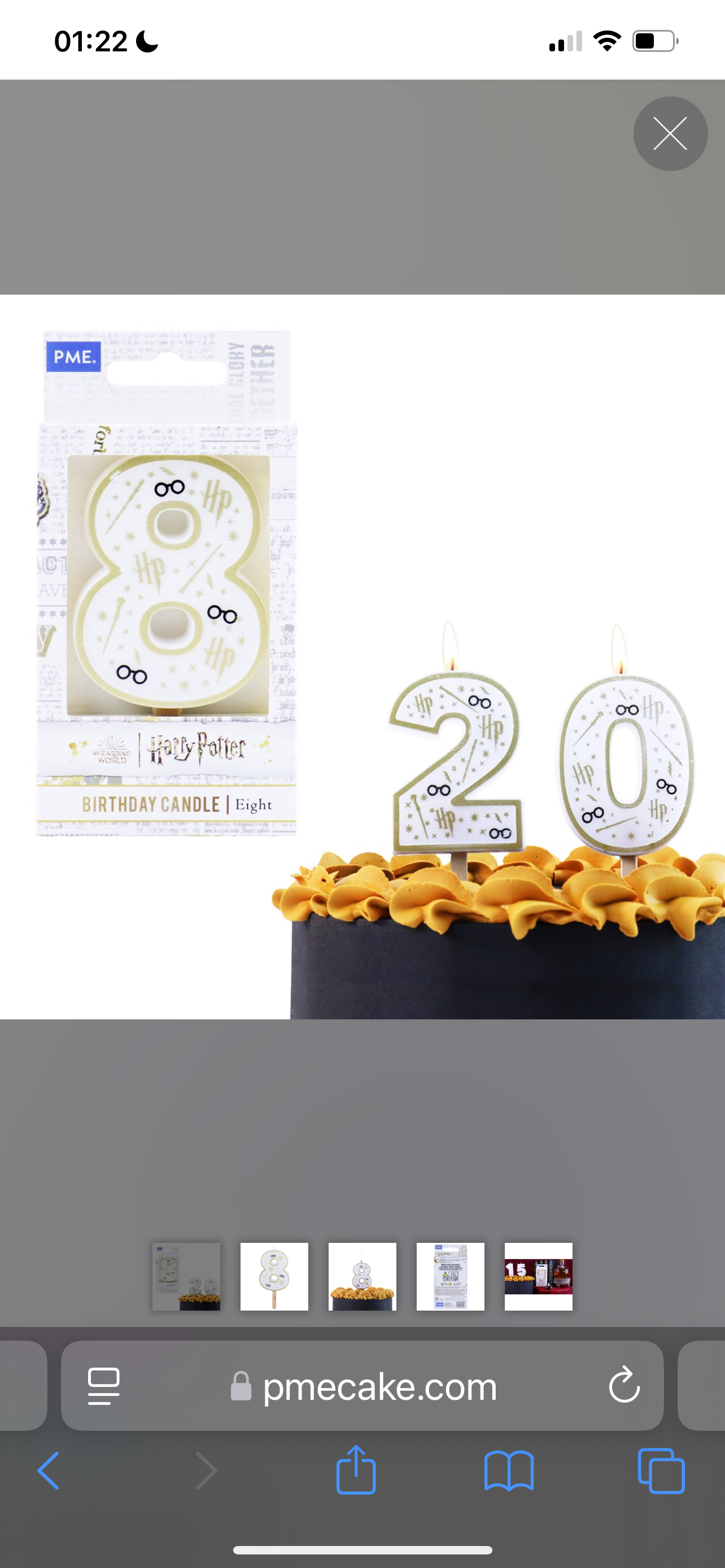 PME Harry Potter Kerze Zahlenkerze 8