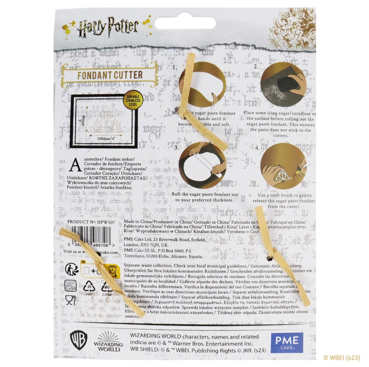 PME Harry Potter Fondant & Keks Ausstecher Deathly Hallows