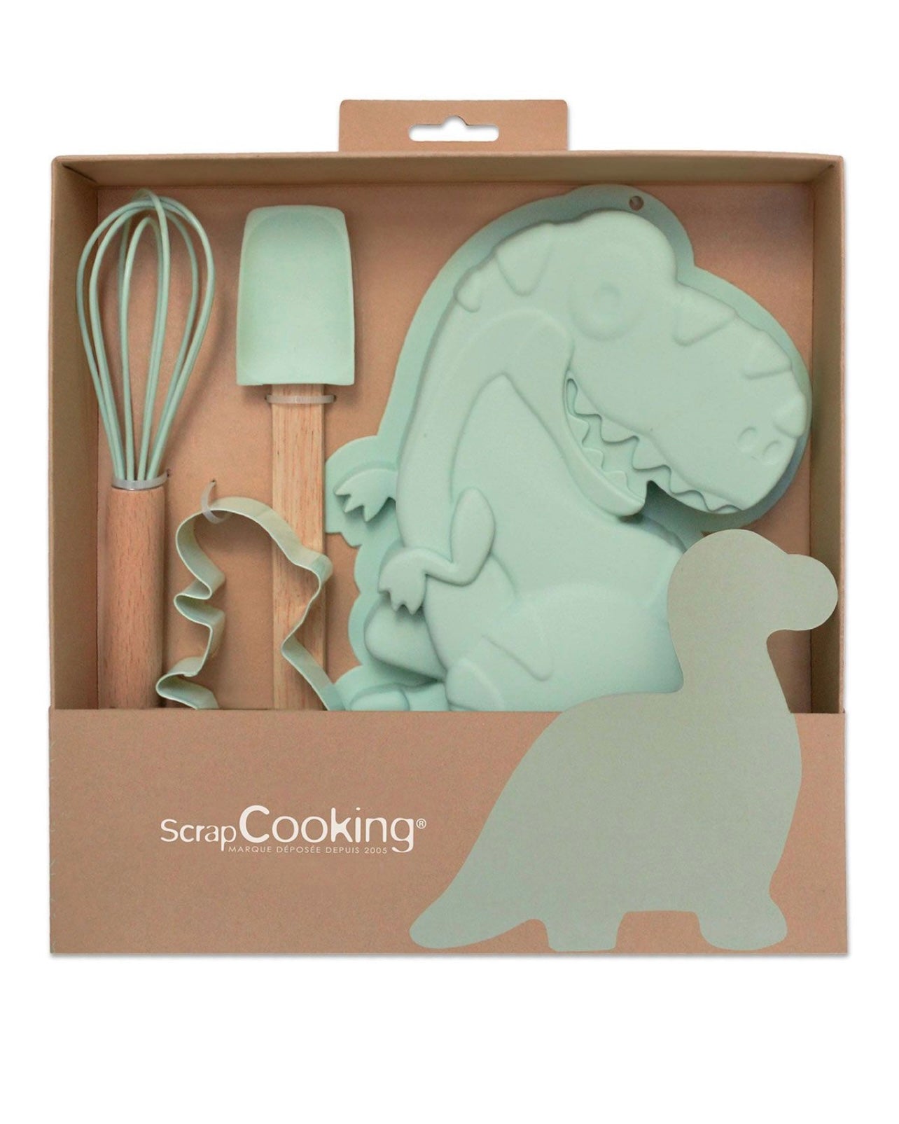 Scrapcooking Silikon Dino Backform & Utesilien Set