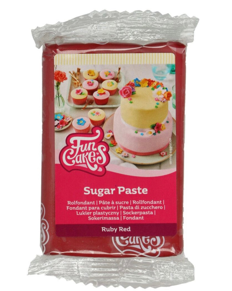 Funcakes Fondant Ruby Red 250g