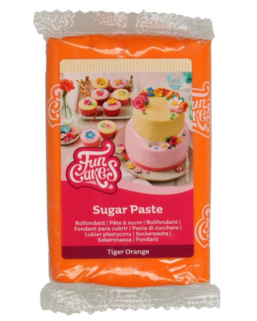 Funcakes Fondant Tiger Orange 250 g