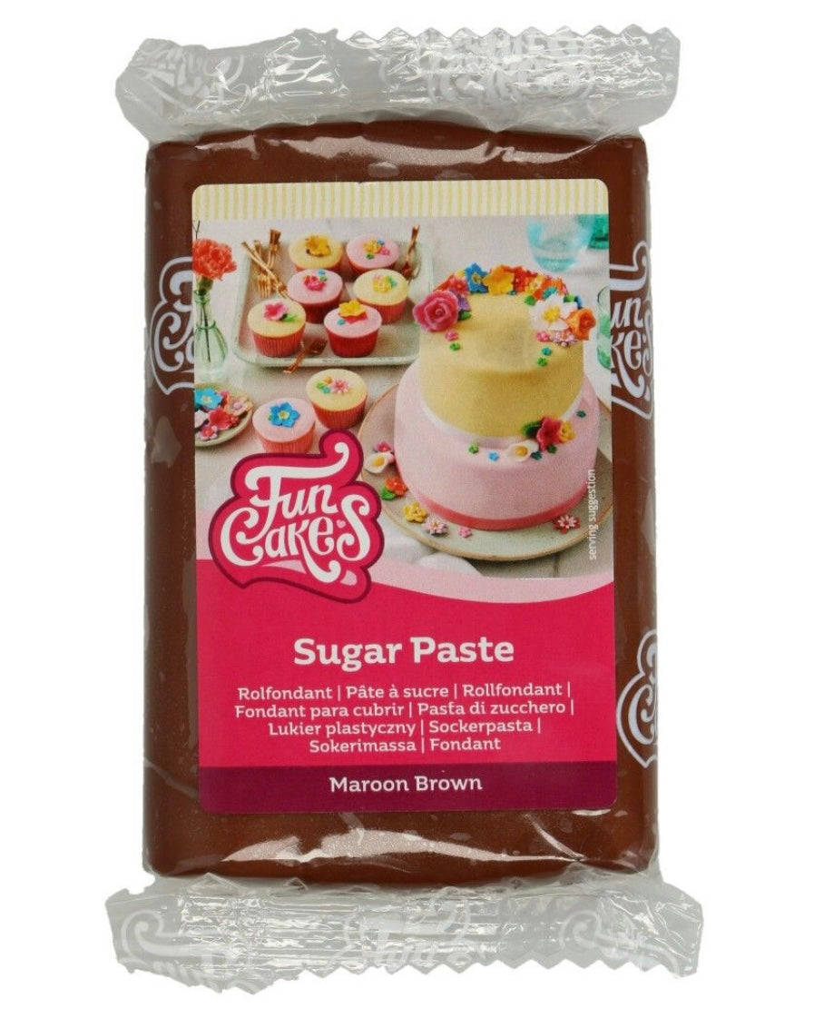 Funcakes Fondant Maroon Brown 250 g