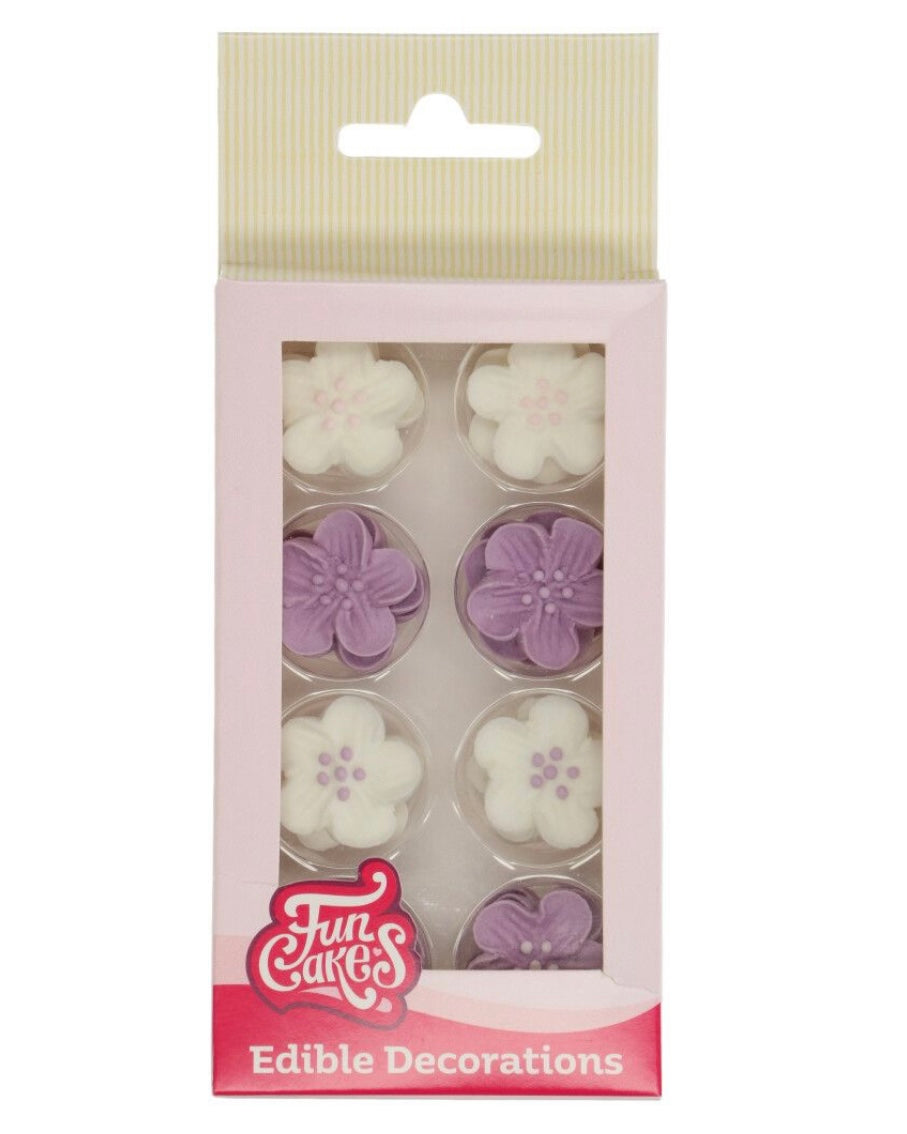 Funcakes Blumen Mix lila 24 Stk