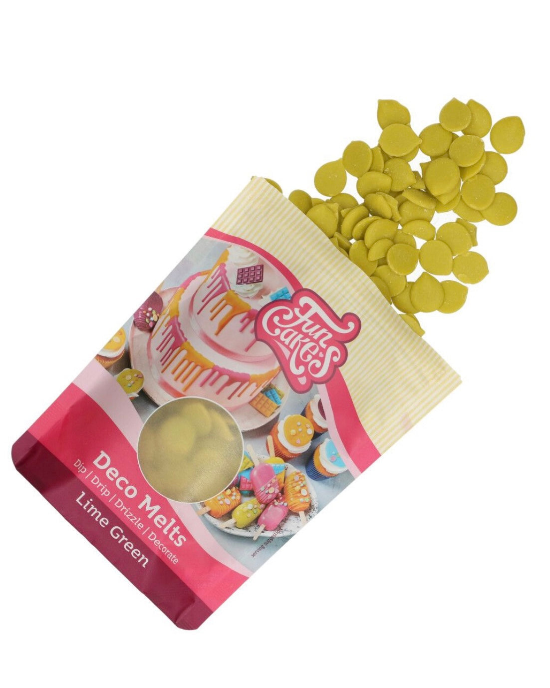 Funcakes Deco Melts limettengrün 250 g