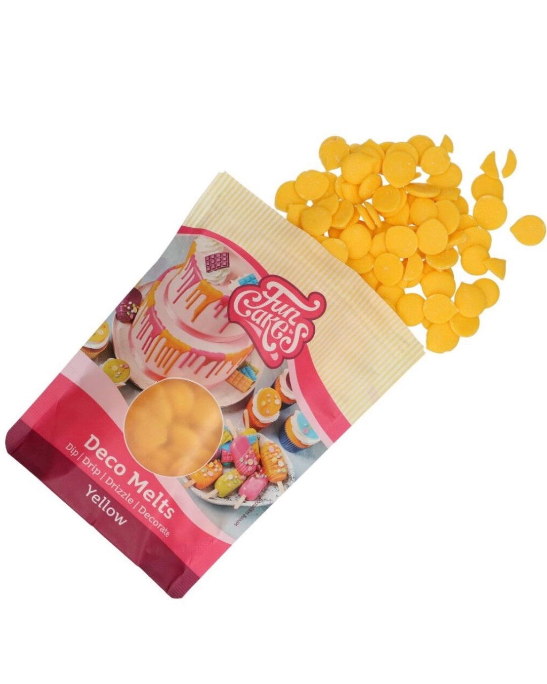 Funcakes Deco Melts gelb 250 g