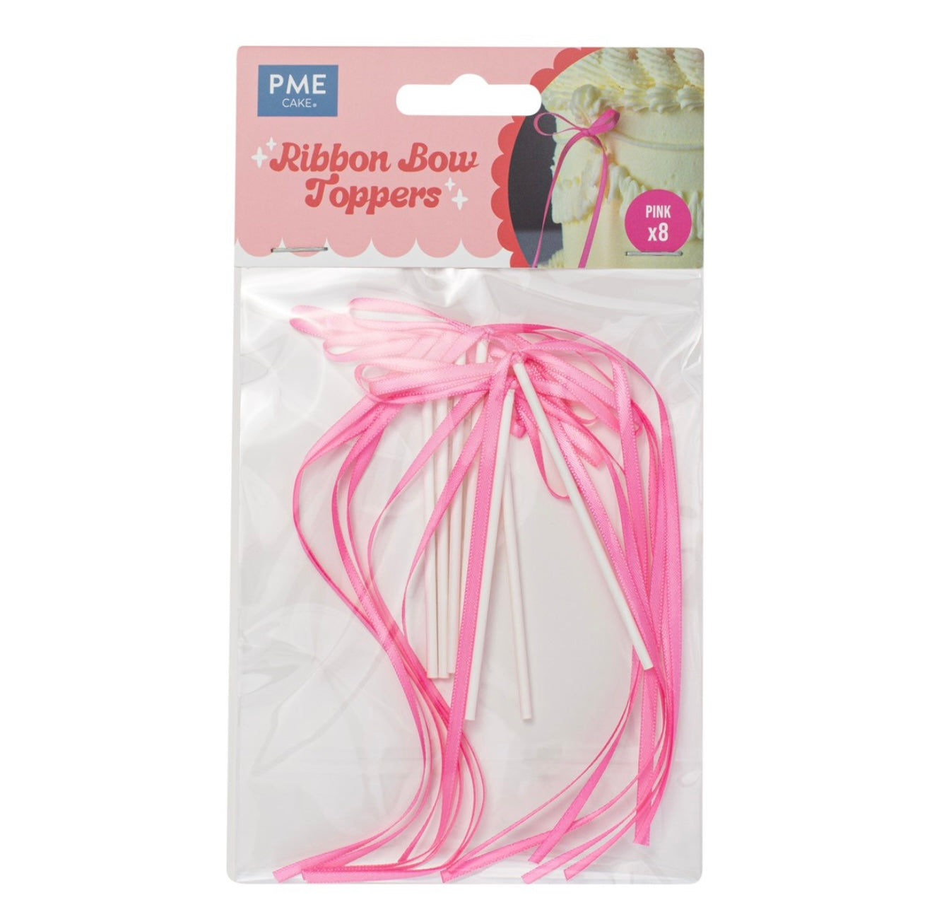 Schleifen Tortendeko pink