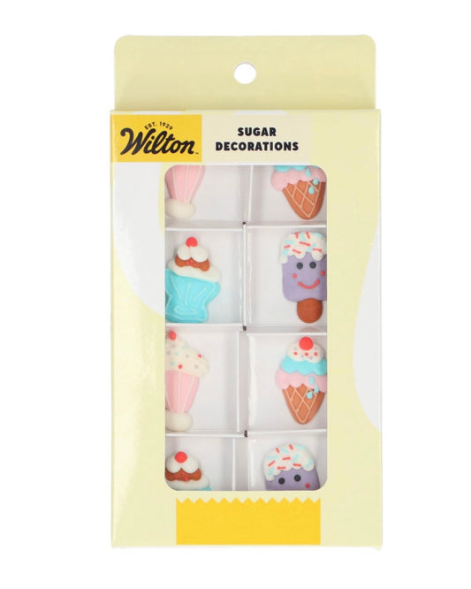 Wilton Zuckerdeko Ice Cream & Milkshake Party 8 Stk