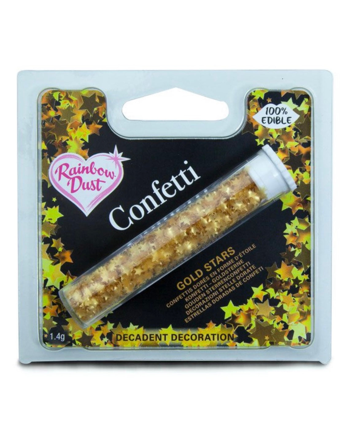 Rainbow Dust Confetti goldene Sterne