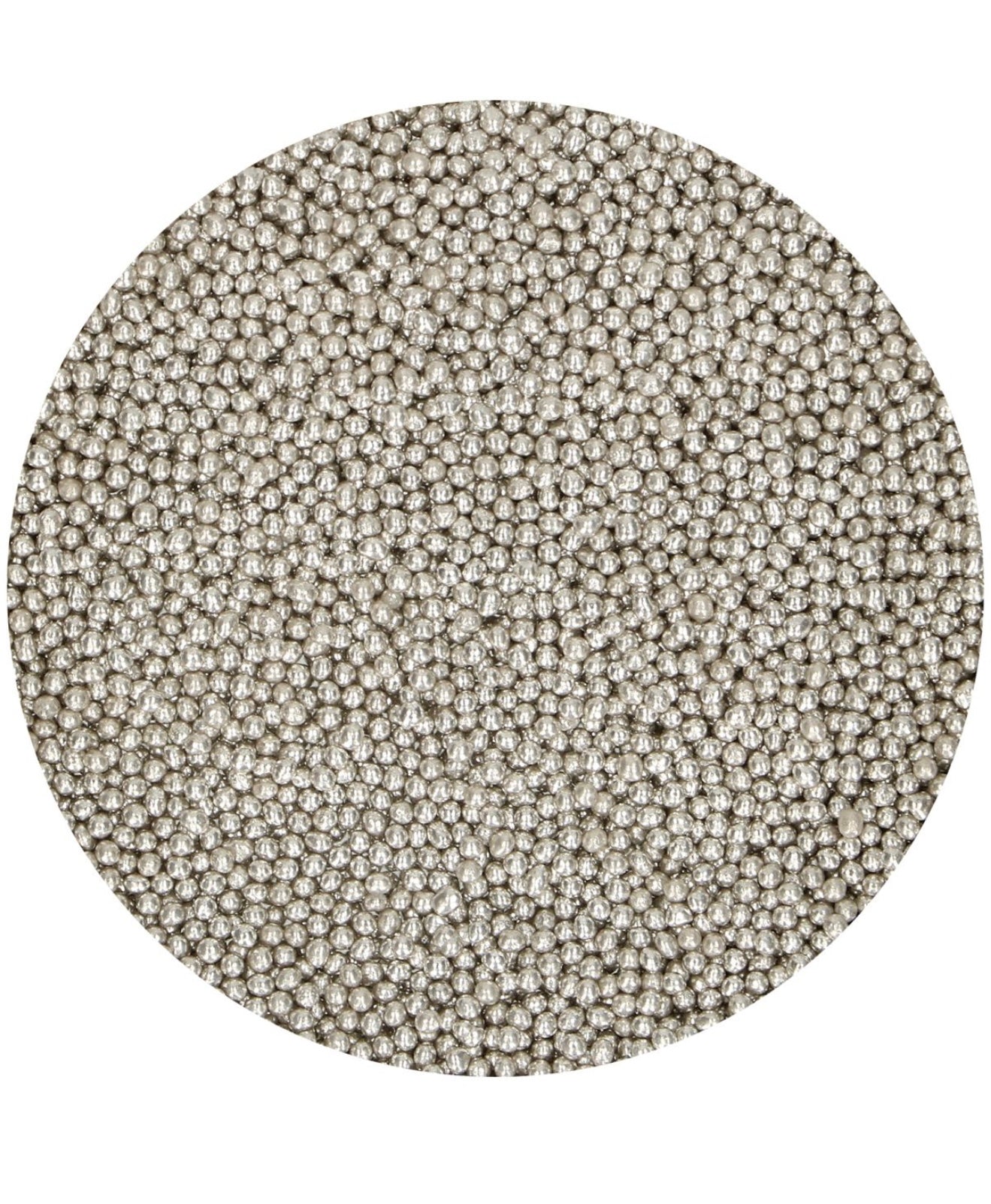 Funcakes Zuckerperlen 2mm metallic silber 80g