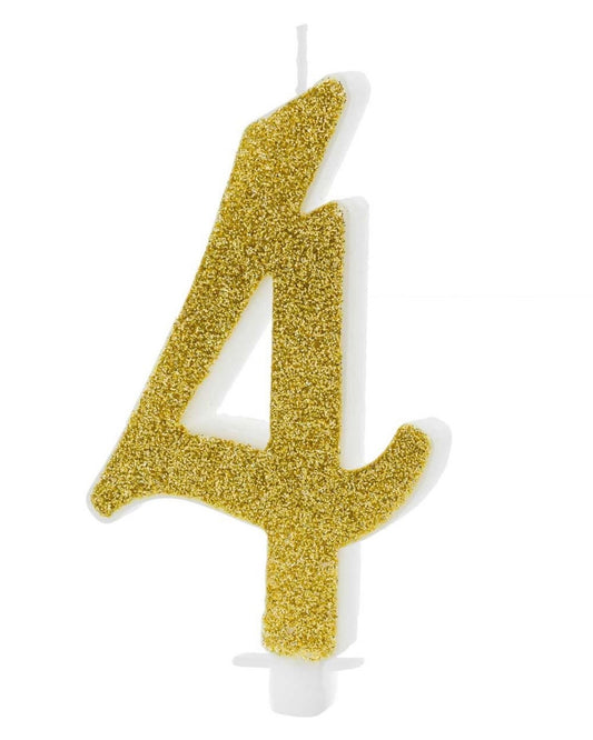 Kerze 4 gold