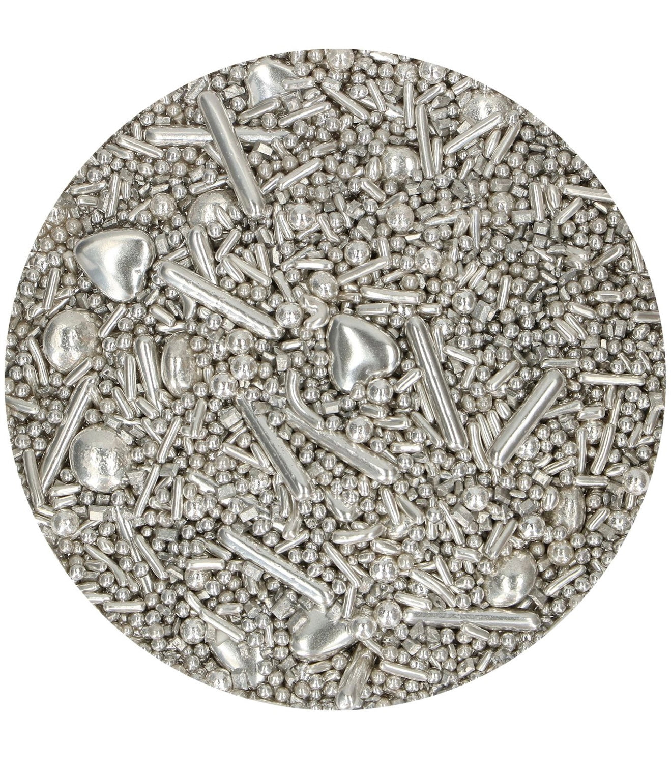 Funcakes Streuselmischung metallic silber 65 g