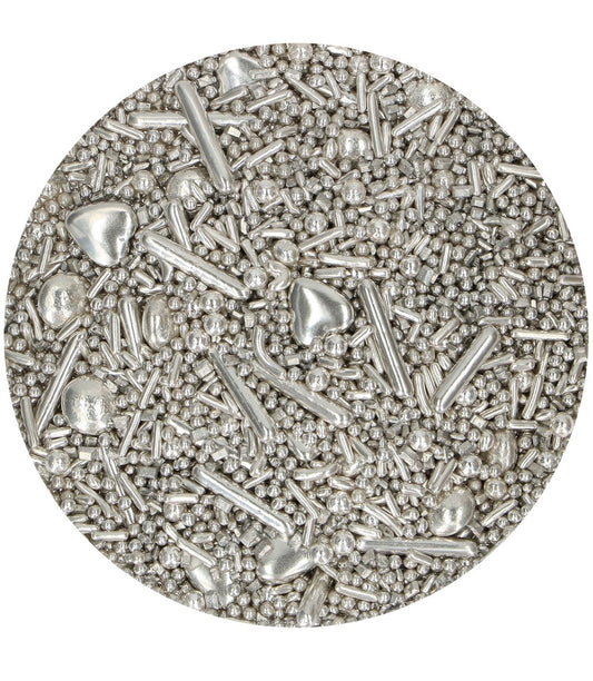 Funcakes Streuselmischung metallic silber 65 g