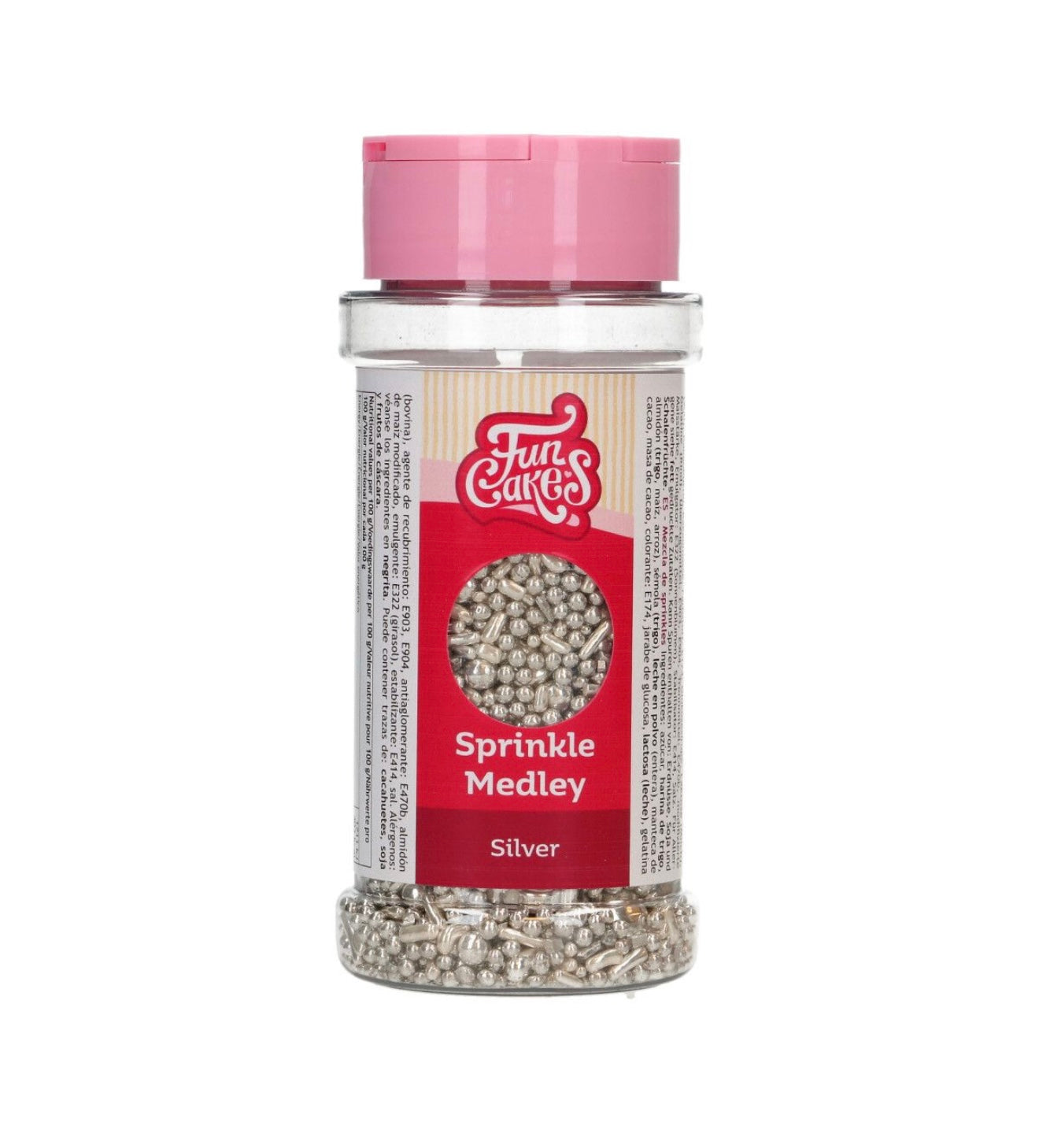 Funcakes Streuselmischung metallic silber 65 g
