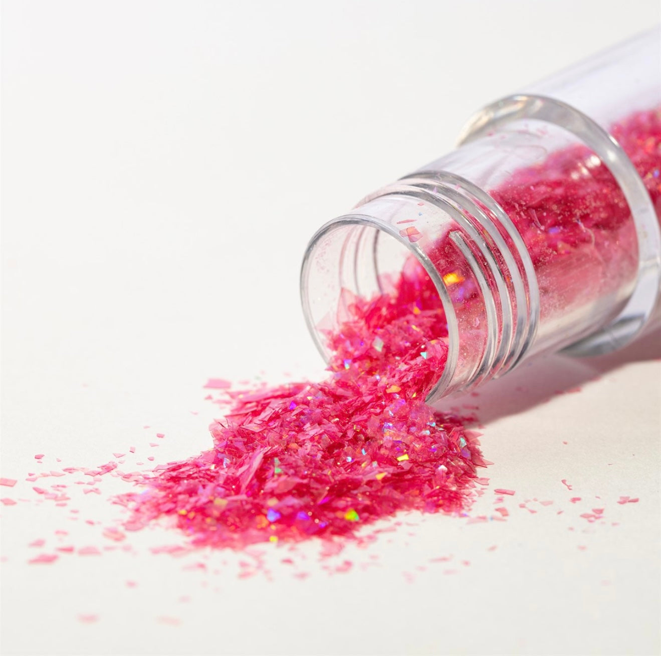 Magic Sparkles essbare irisierende Glitter Flakes / Rosé Quarz 3 g