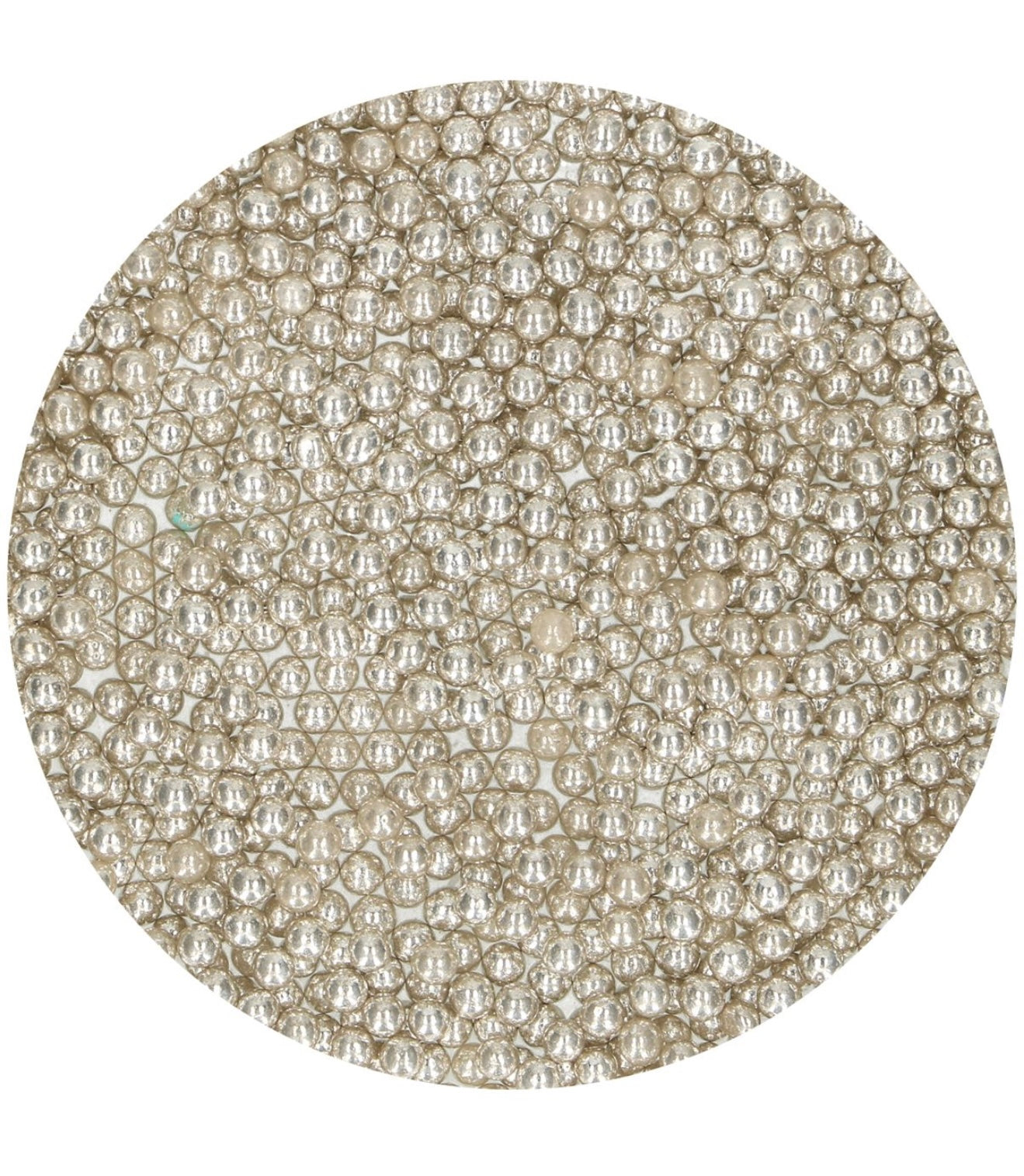 Funcakes Zuckerperlen medium metallic silber 80 g