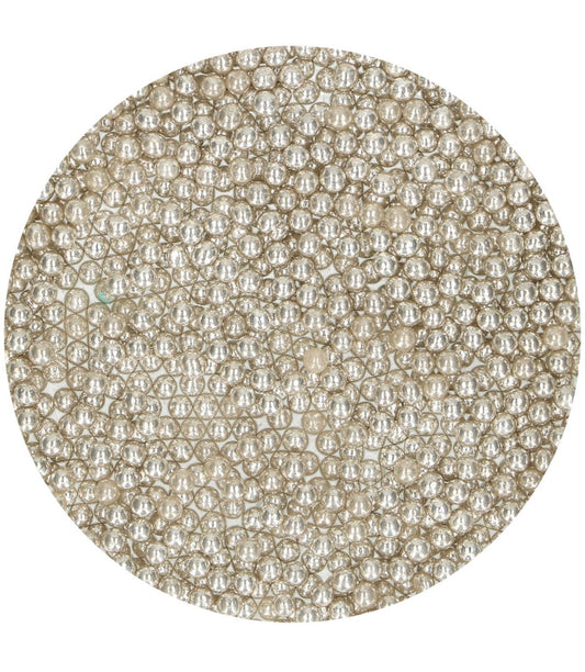 Funcakes Zuckerperlen medium metallic silber 80 g