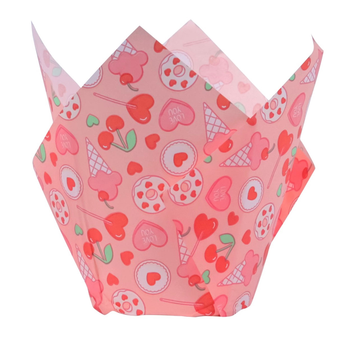 PME Tulpen Muffin Förmchen Cups „Süsse Liebe“ 24 Stk