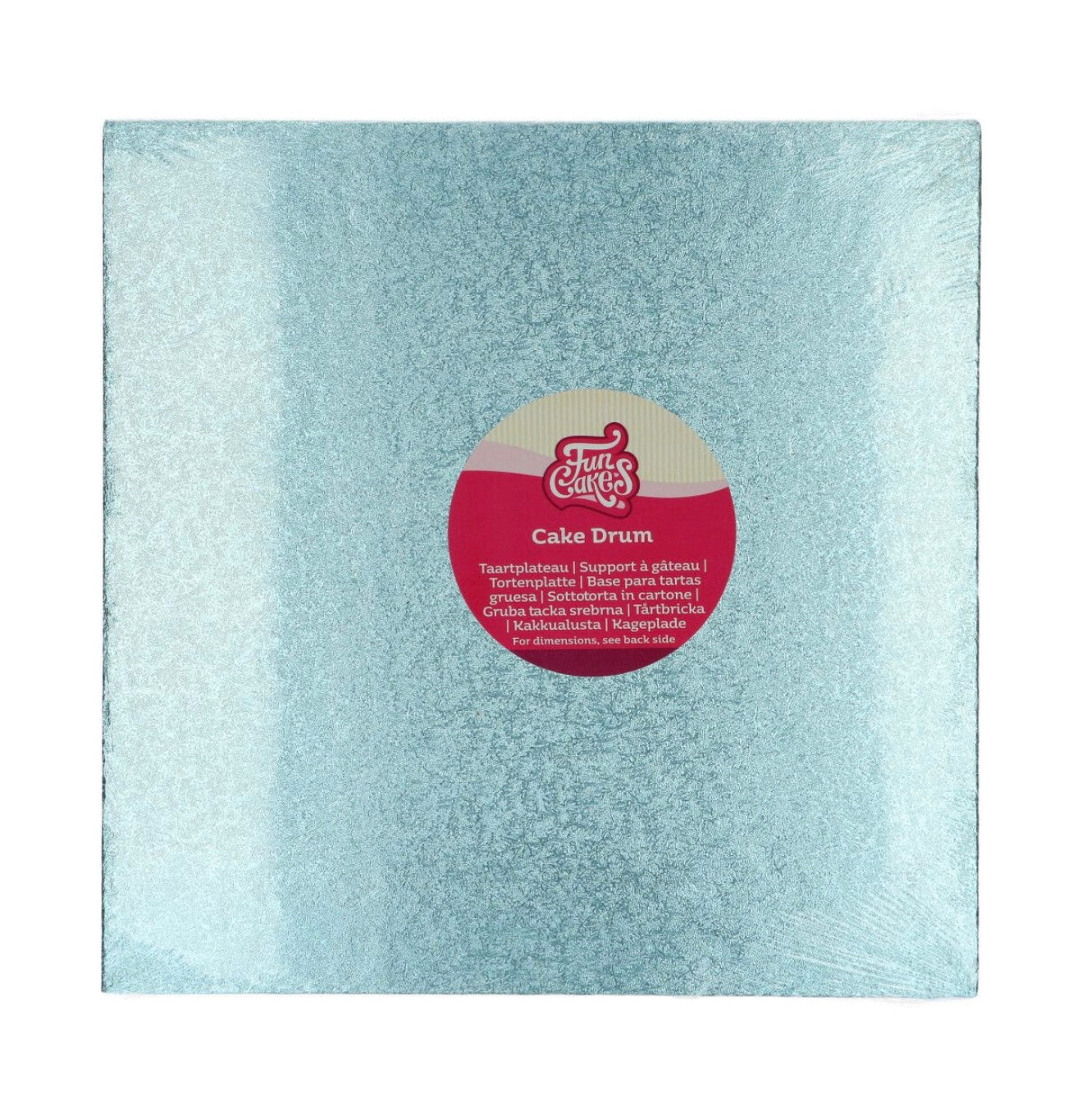 Funcakes Cake Drum hellblau 30 cm quadratisch