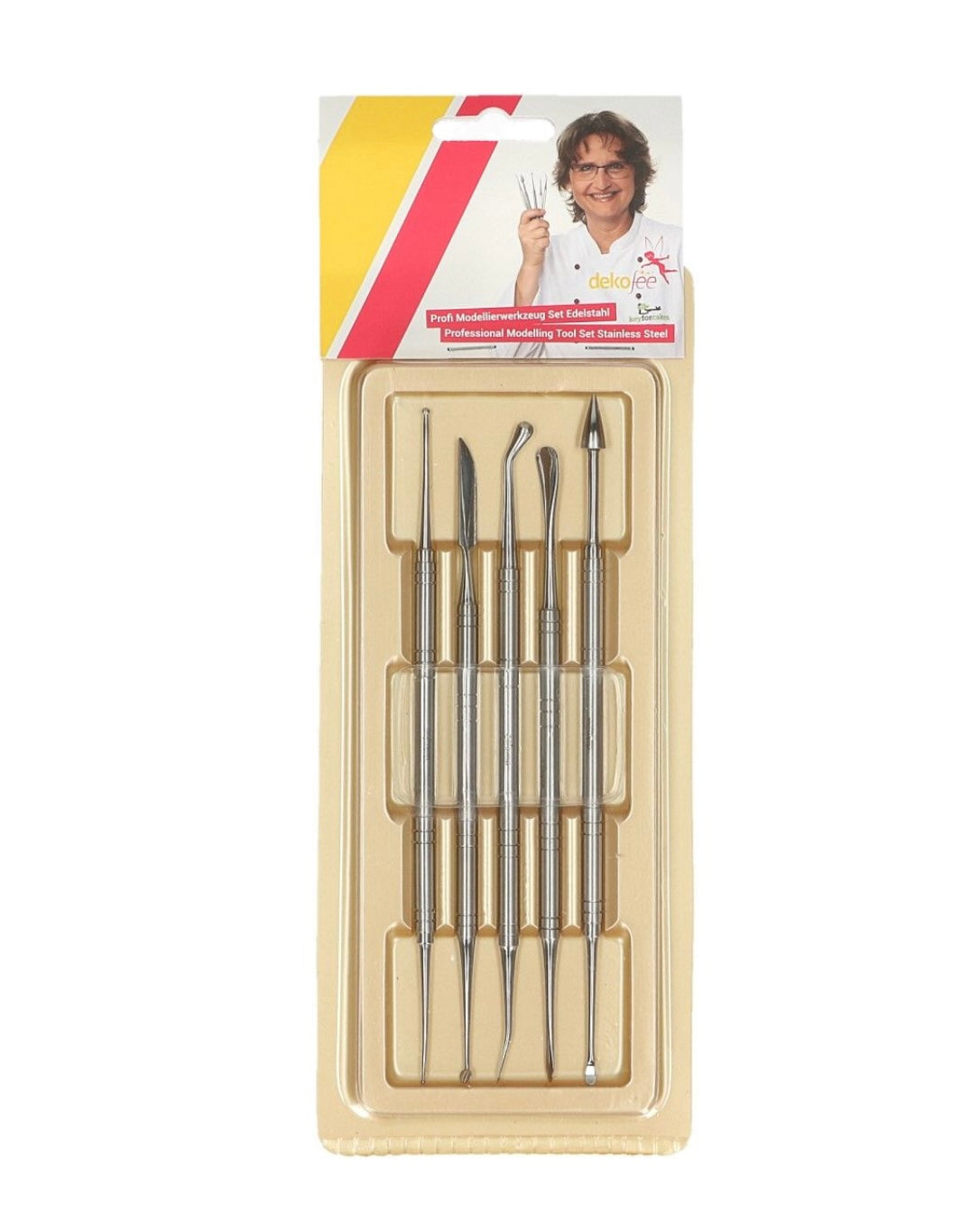 Dekofee Profi Modellier Werkzeug Edelstahl 5 Stk