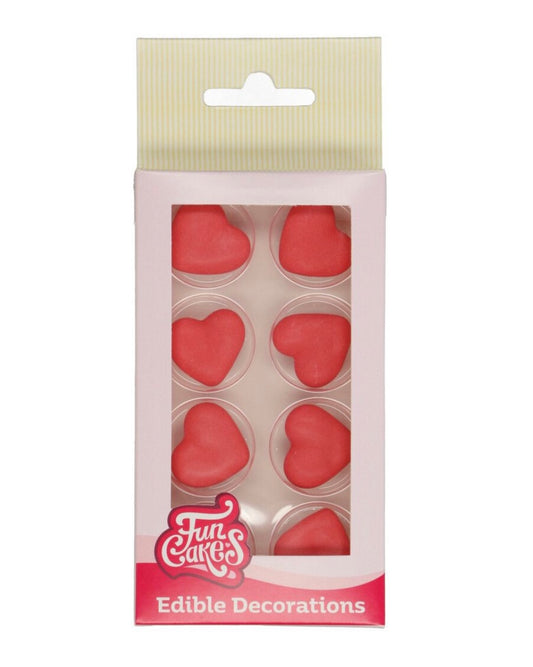 Funcakes Herz rot 8 Stk