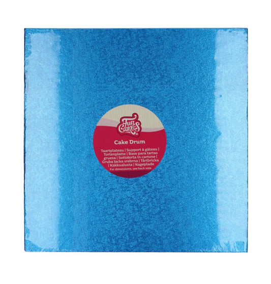 Funcakes Cake Drum blau 30 cm quadratisch