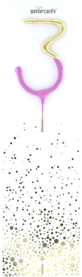 Bicolor 2-farbig gold pink Wondercandle® classic 3